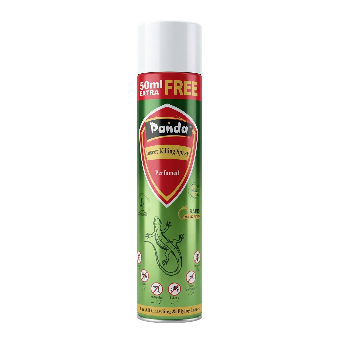 Panda Insect Killing Spray (600ML + 50ML FREE) – Ultra-Rapid Perfumed Instant Action for Flying & Crawling Insects | Value Pack