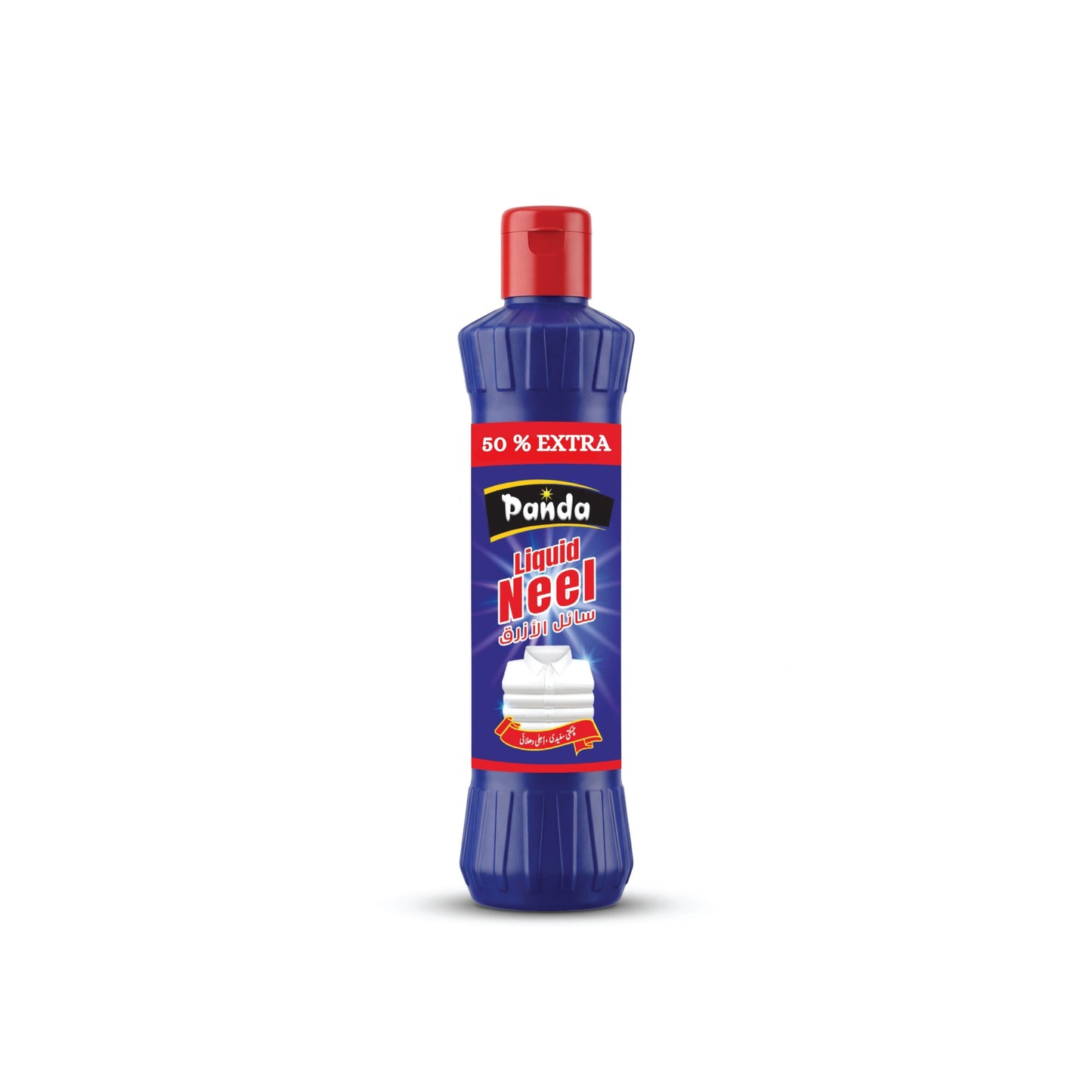 Bottle of Panda Liquid Neel on a white background