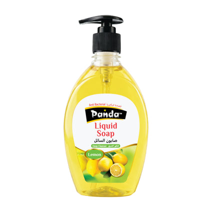 Three bottles of Panda Dishwash Liquid Gel in orange, yellow, and green on a white background.