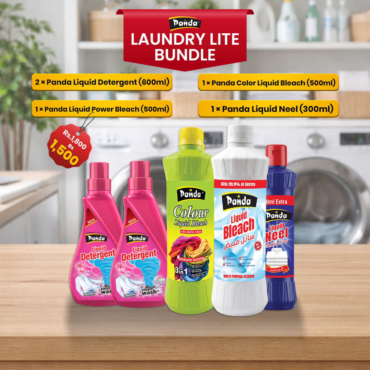 Panda Laundry Lite – Essential Laundry Care Combo