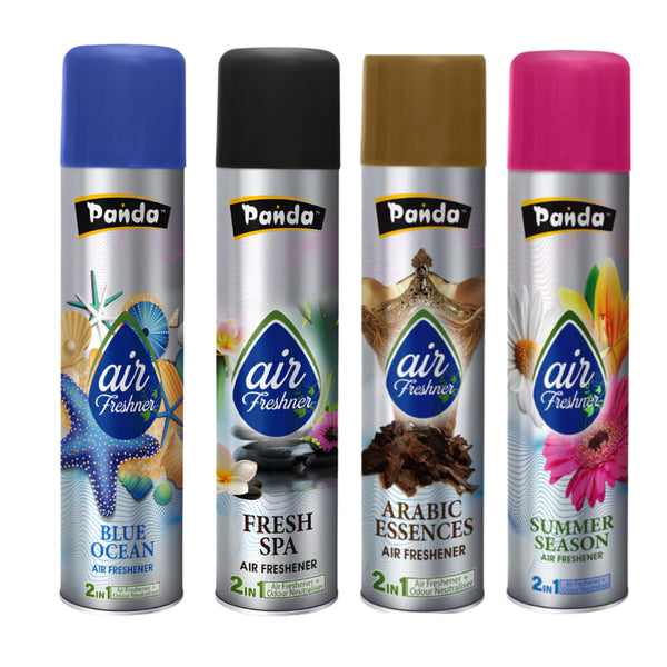 Panda Air Freshener 300ml - Long Lasting Oil-Based Room Spray - 4 Scents