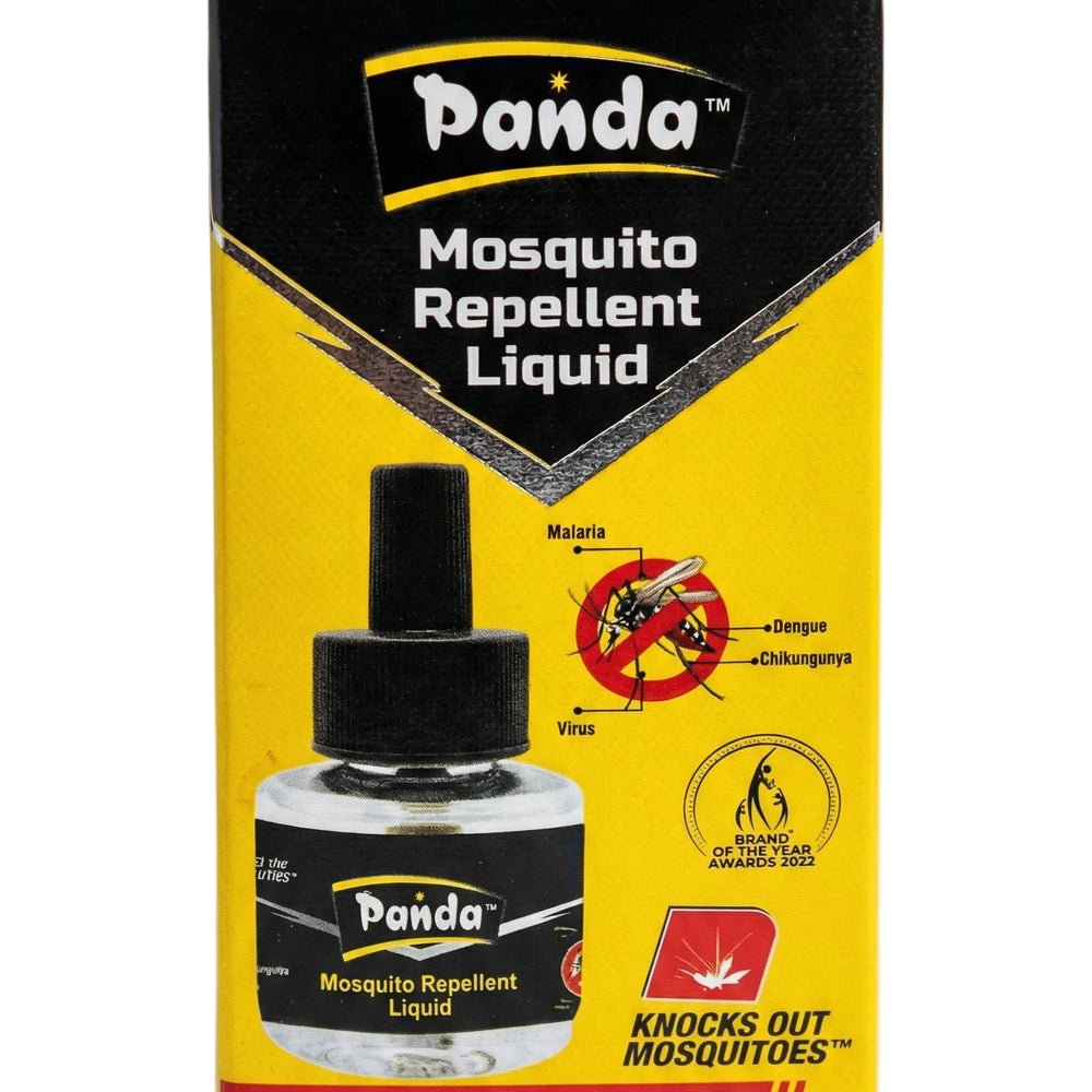 Panda Mosquito Repellent Liquid packaging on a white background