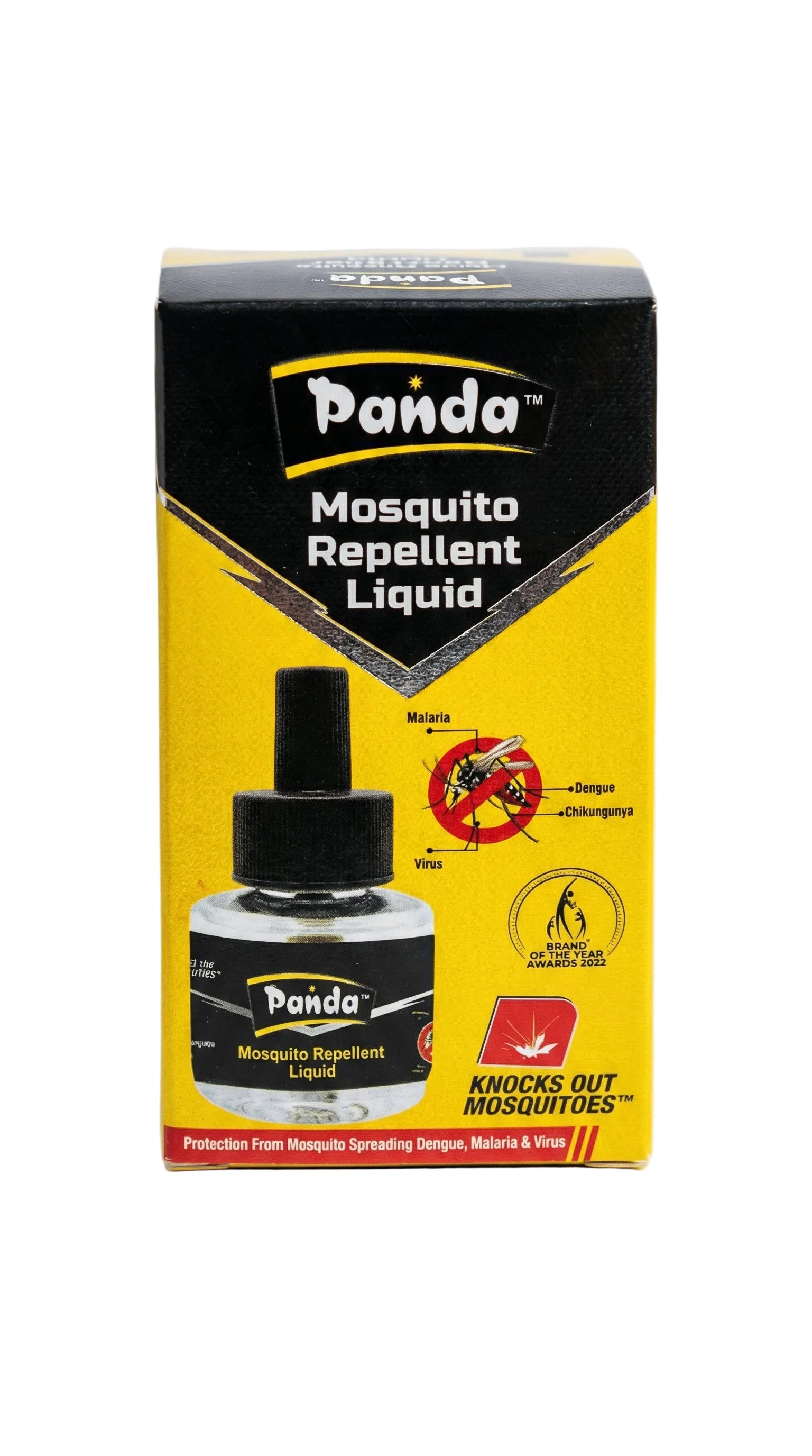 Panda Mosquito Repellent Liquid packaging on a white background
