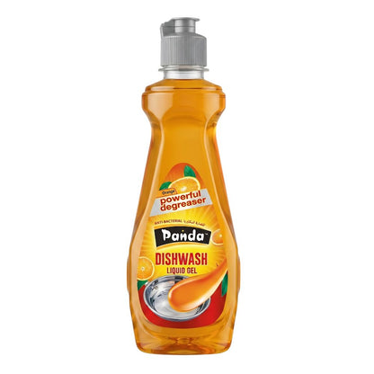 Bottle of Panda dishwash liquid gel on a white background
