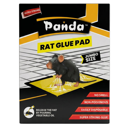 Panda Jumbo Rat Glue Pad Ultra Strong Jumbo Size – Non-Toxic, Odorless & Super Sticky Professional Strength Mouse Trap (Large Size)