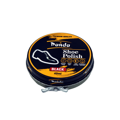 Panda Premium Leather Shoe Polish (40ml) – Black Instant Shine & Polish