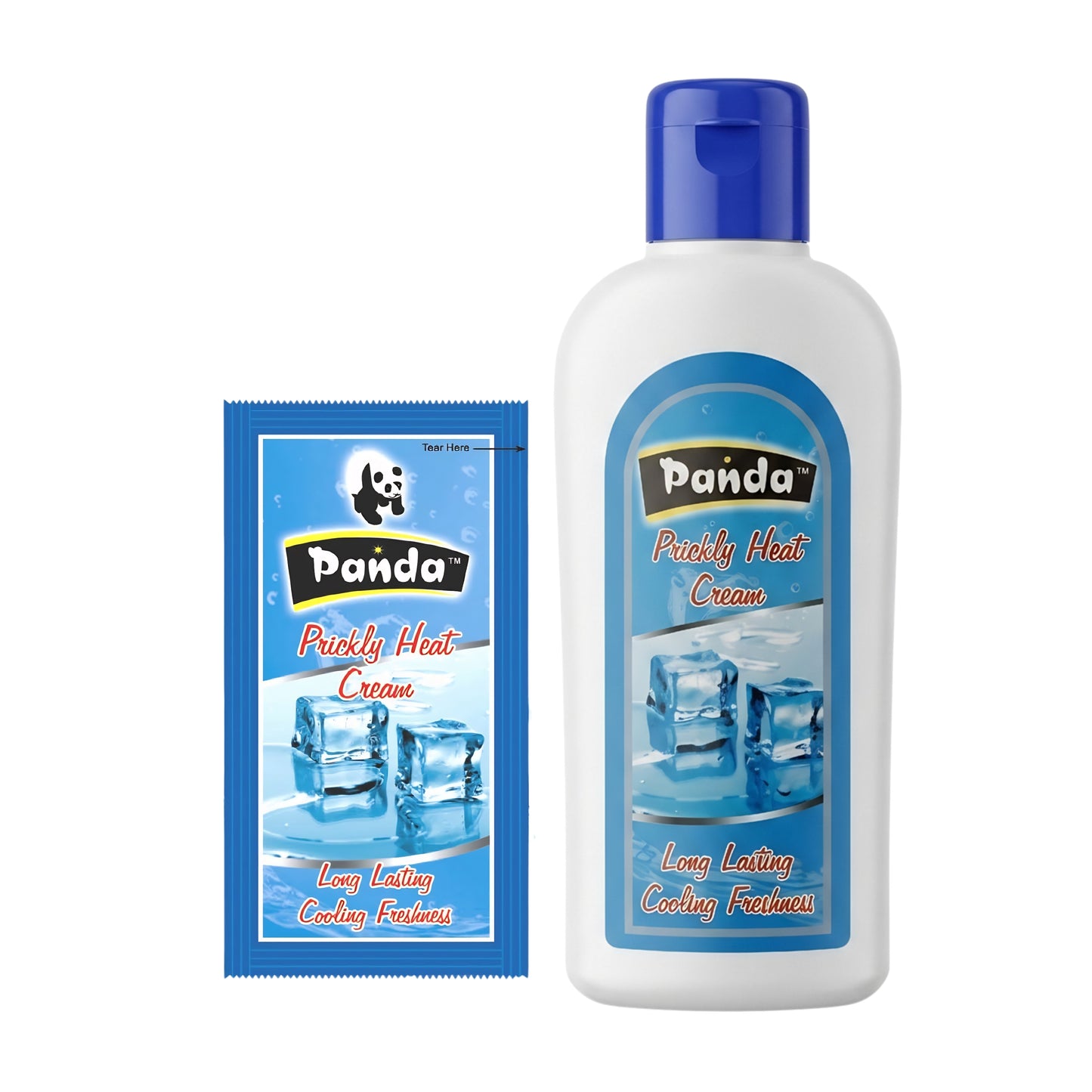 Panda Pucky Heat Cream packaging and bottle on a white background