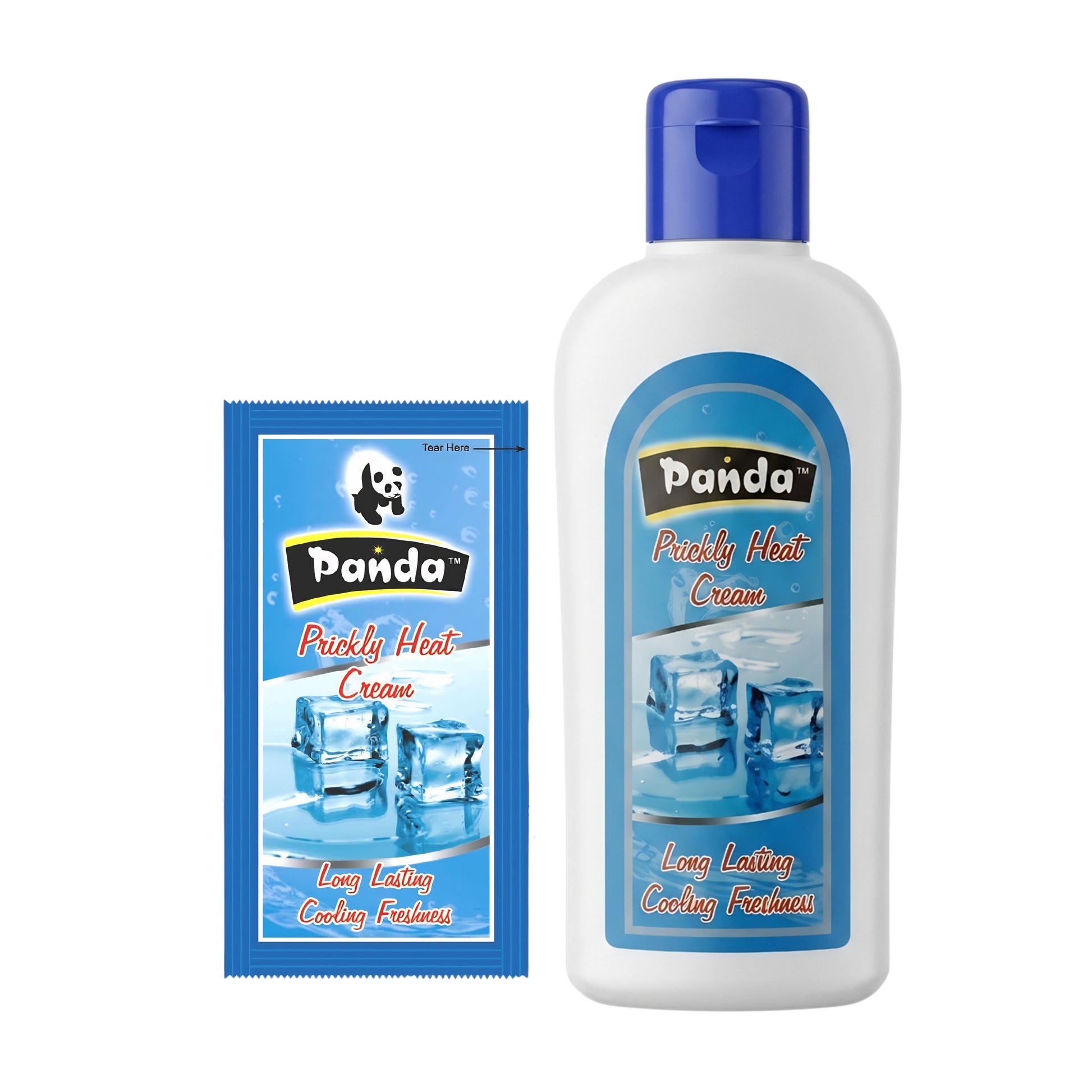 Panda Pucky Heat Cream packaging and bottle on a white background
