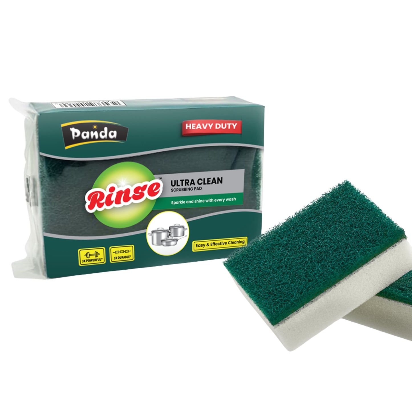 Panda Rinse Scrubbing Sponge – Ultra Clean Heavy Duty Kitchen Sponge