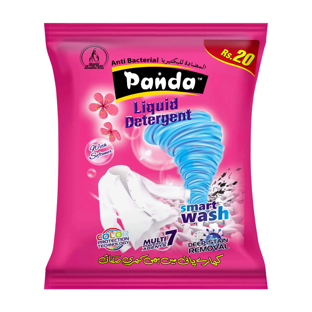 Panda Liquid Detergent Sachet – Deep Clean, Color Protection & Antibacterial (Pack of 12)